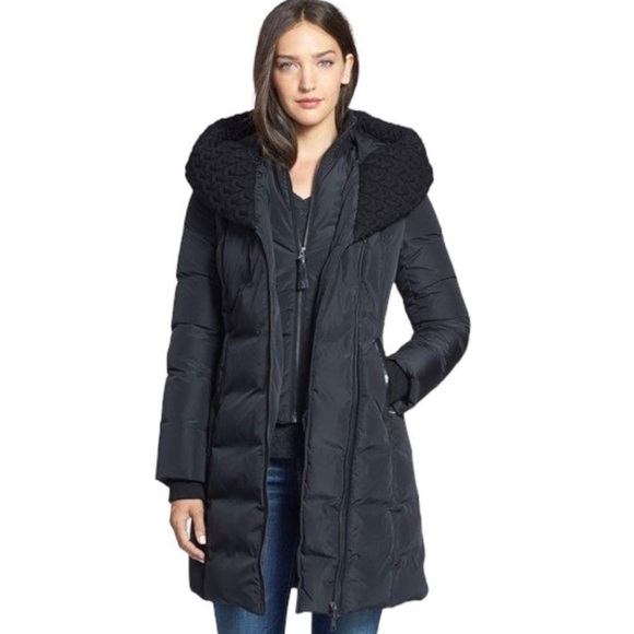 Mackage Jackets & Coats Mackage Bigid Cable Knit Trim Wool Down